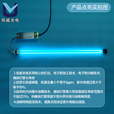 औद्योगिक यू आकार UVC प्रकाश गंध शुद्धिकरण 40w अमलगम LTC24W/2G11